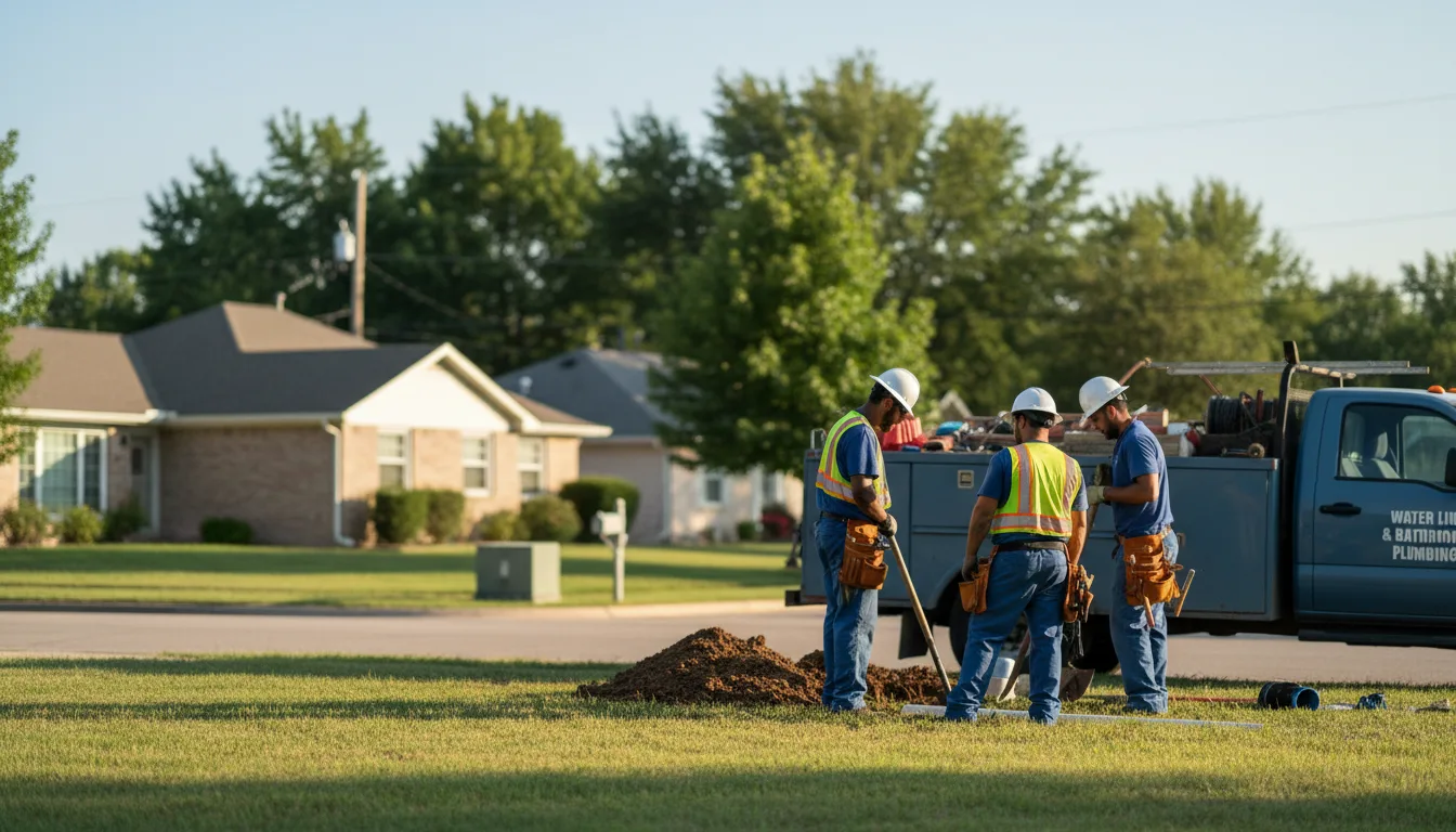 Residential water line and bathroom plumbing service in Roscoe, MO